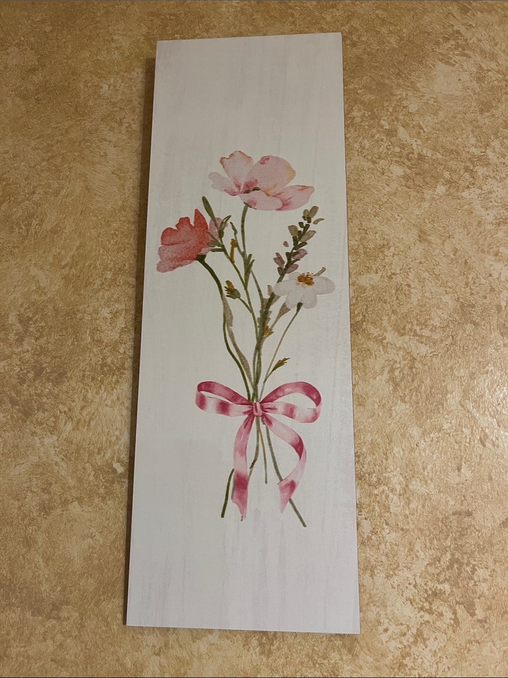 Floral Trio Wall Art Panels in Pink and White - Brand